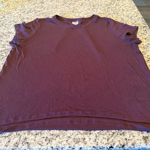 Athleta Spiced Cabernet With Ease Rib Tee - XS - Picture 1 of 4